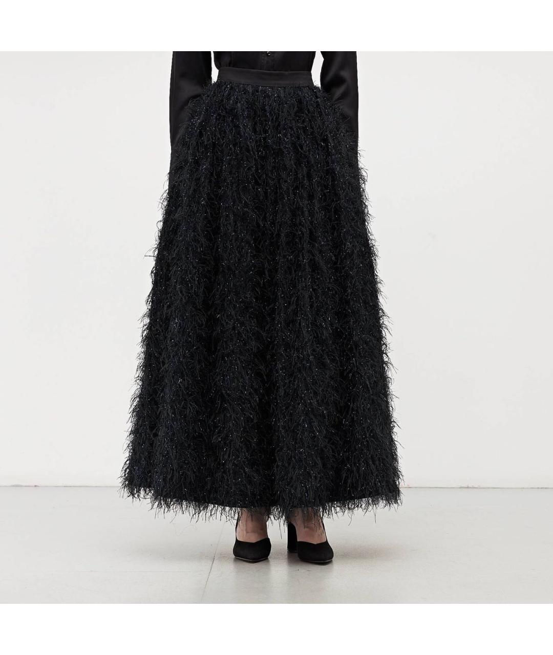 BRUNELLO CUCINELLI Темно-синяя вискозная юбка миди, фото 5