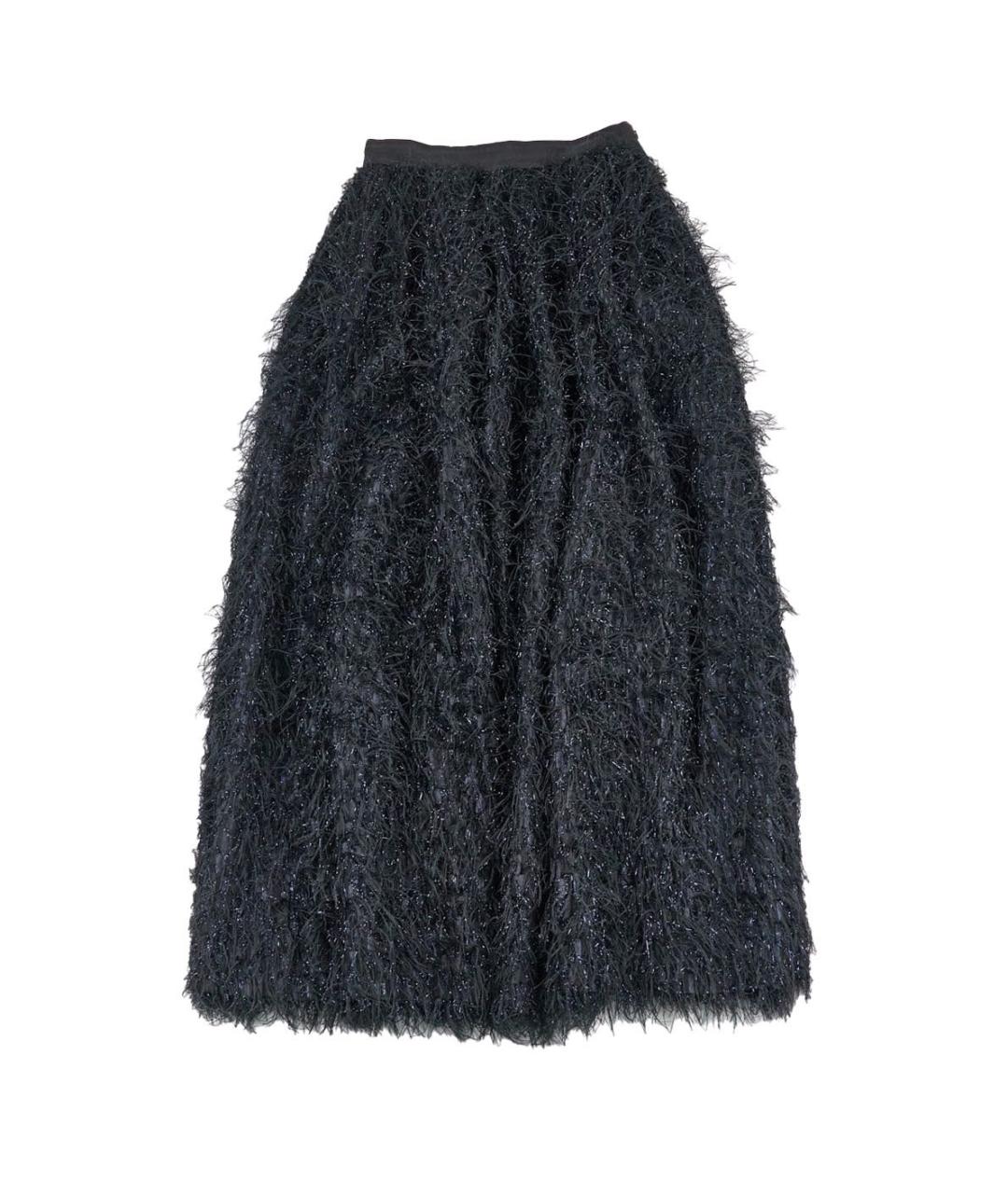 BRUNELLO CUCINELLI Темно-синяя вискозная юбка миди, фото 1