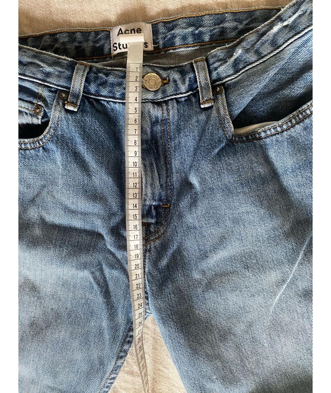 ACNE STUDIOS Синие хлопковые прямые джинсы, фото 6