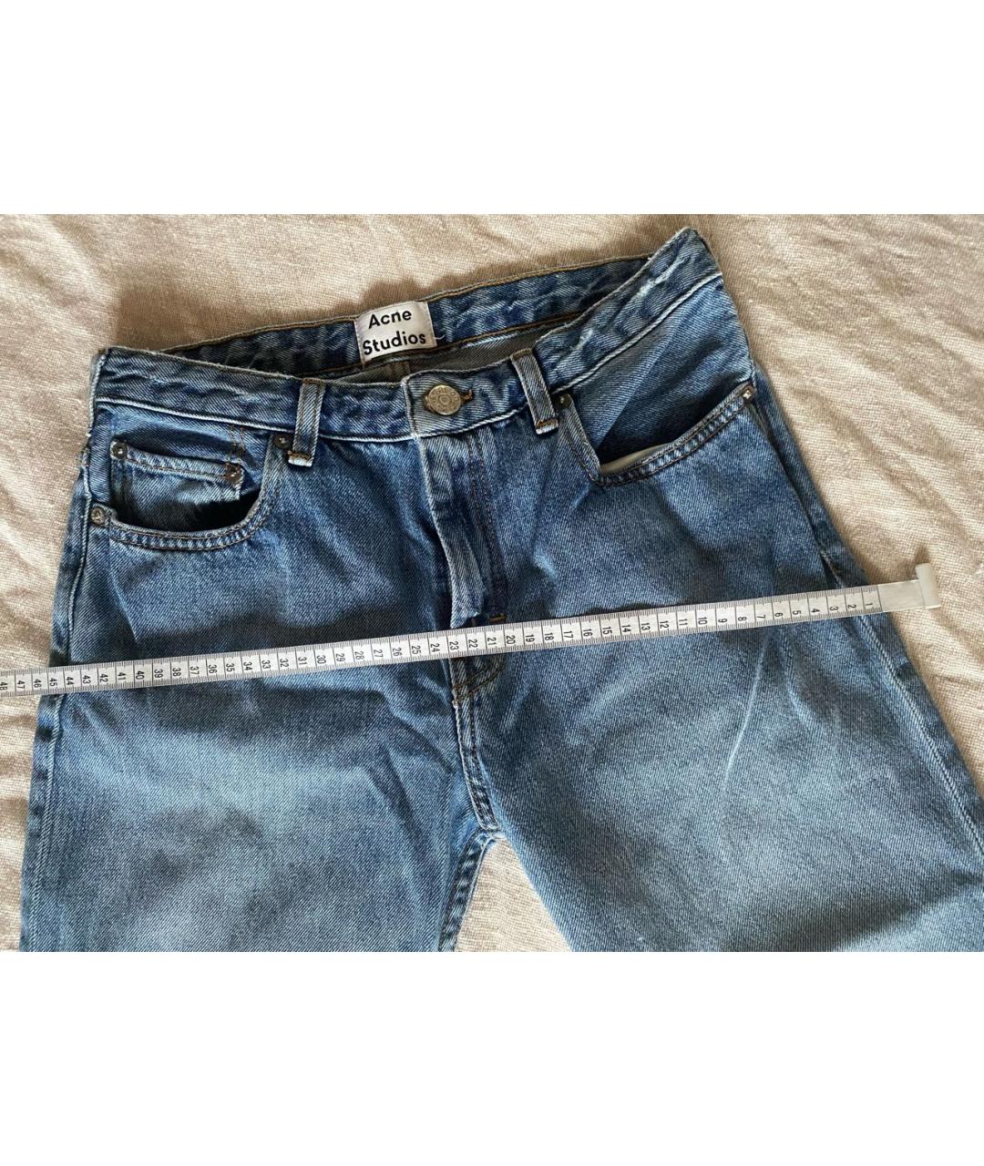 ACNE STUDIOS Синие хлопковые прямые джинсы, фото 4