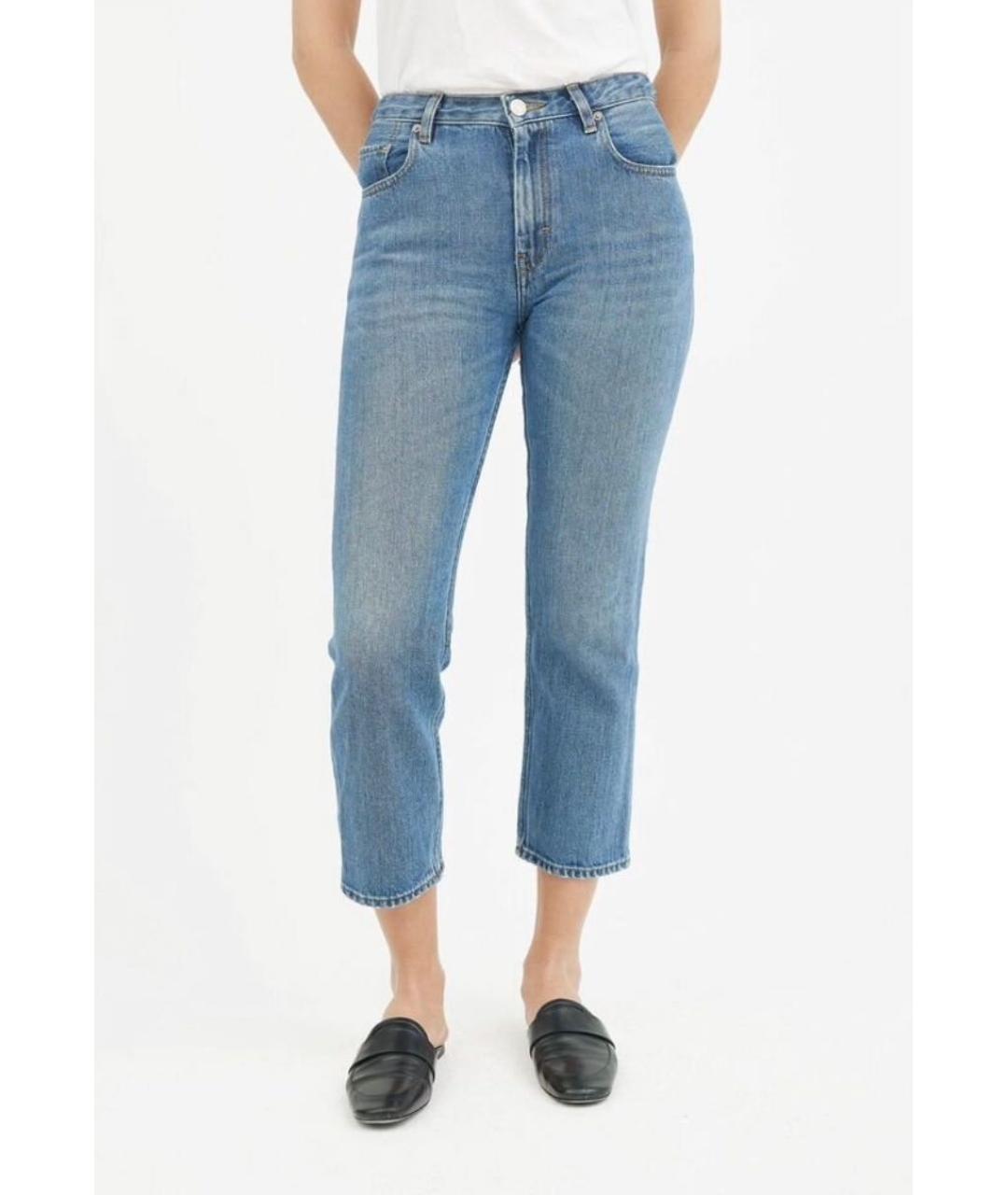 ACNE STUDIOS Синие хлопковые прямые джинсы, фото 7