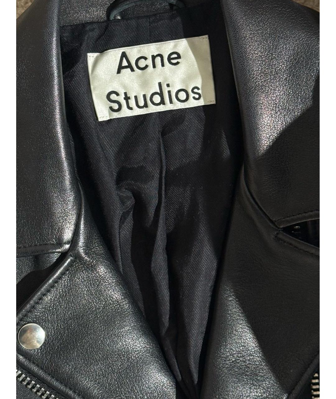 ACNE STUDIOS Черная кожаная куртка, фото 3