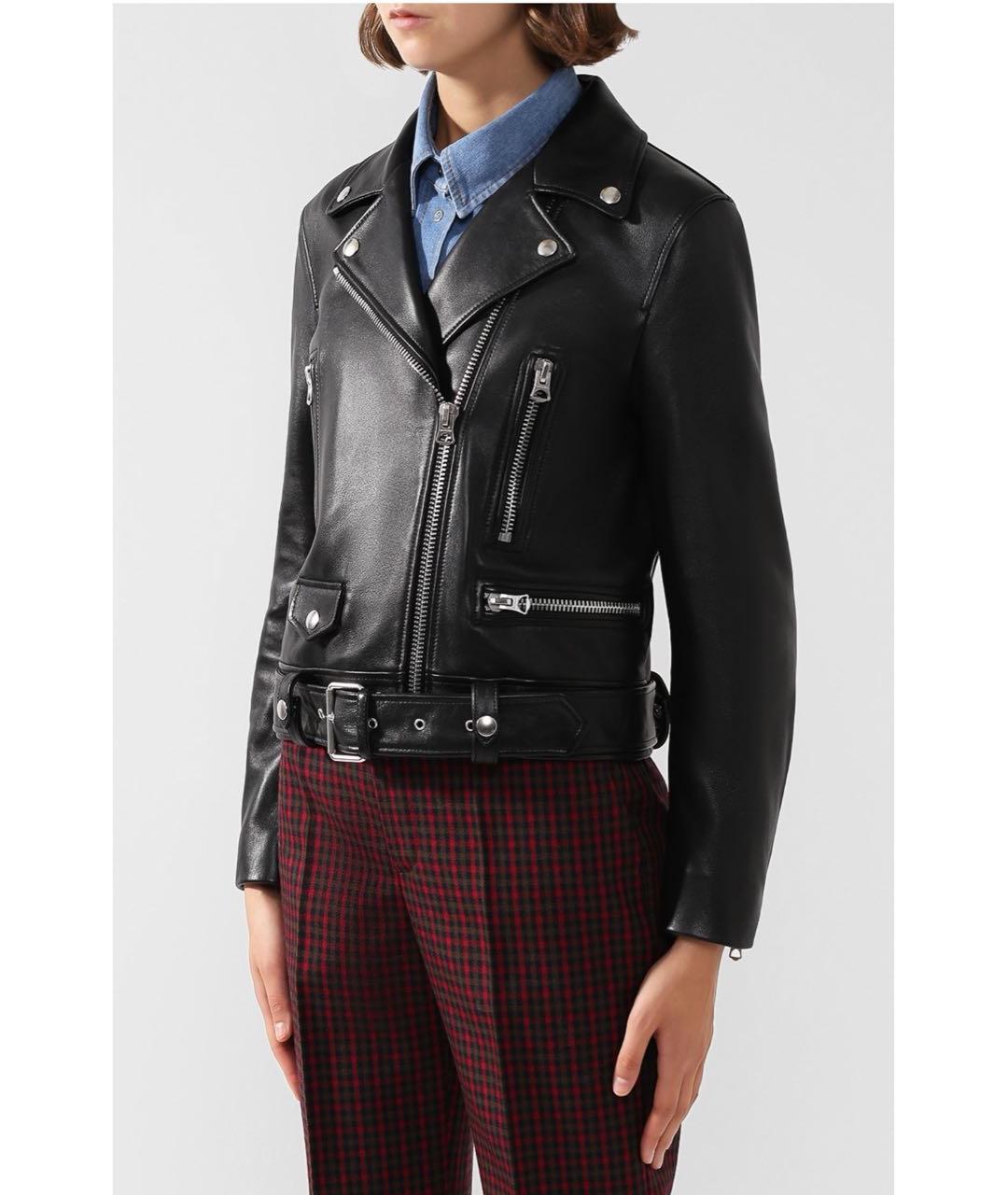 ACNE STUDIOS Черная кожаная куртка, фото 6