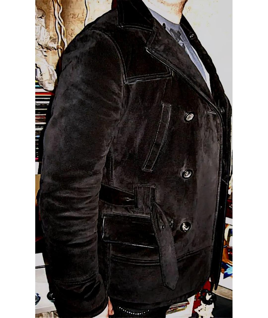 PAL ZILERI Черная замшевая куртка, фото 7