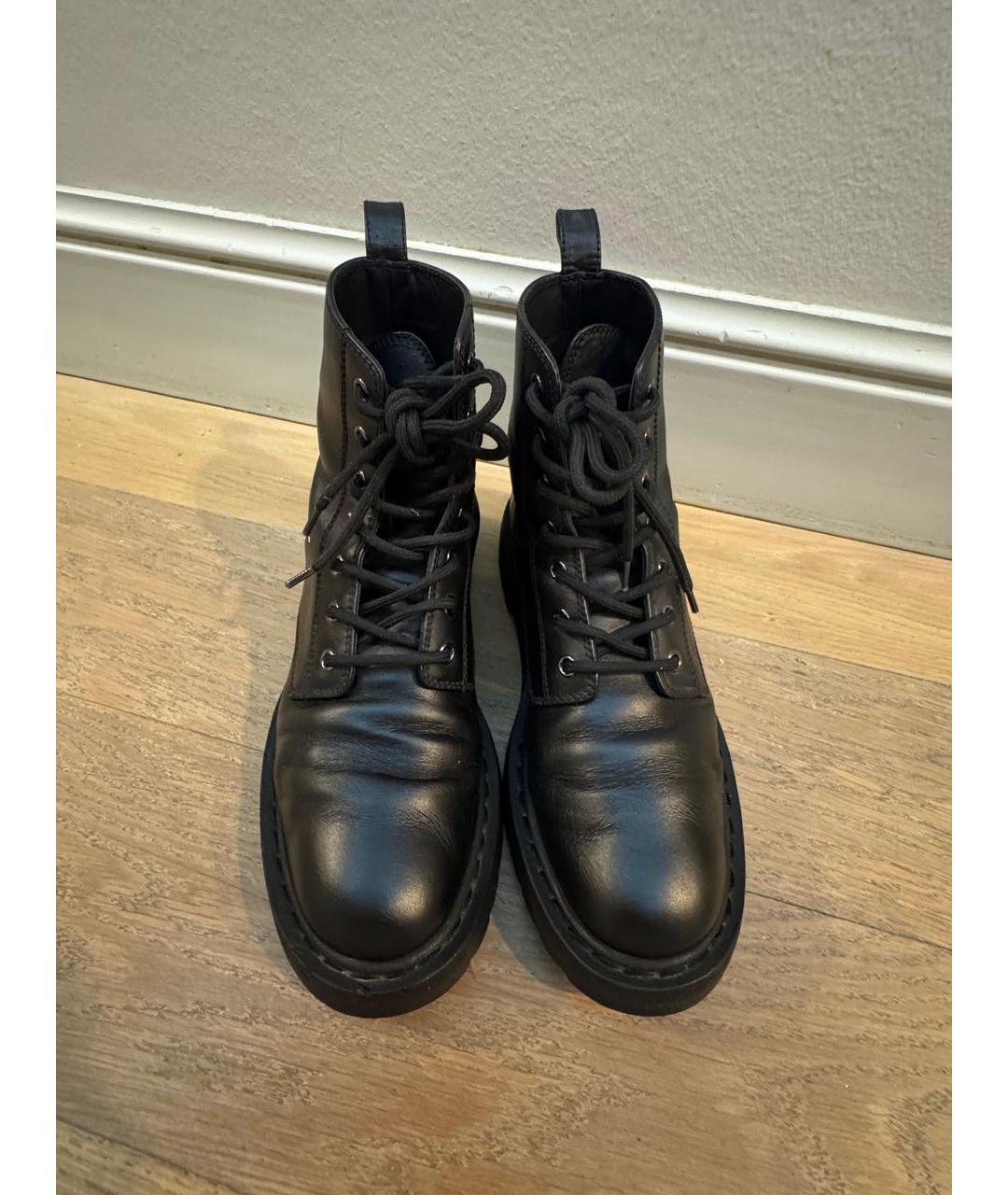 VALENTINO Черные кожаные ботинки, фото 2