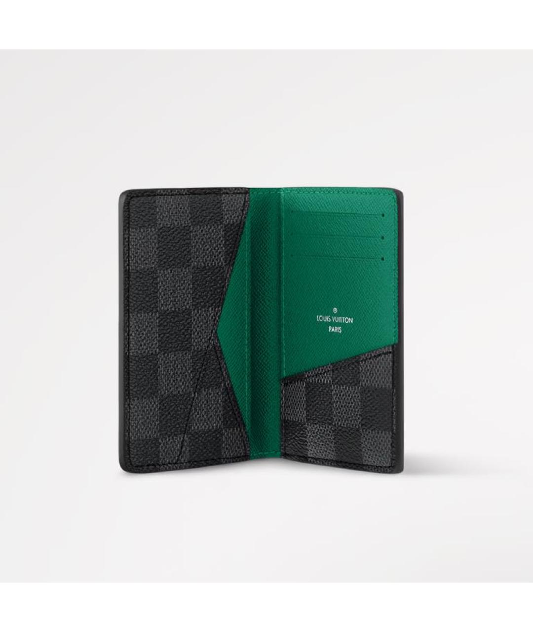 LOUIS VUITTON Антрацитовый кошелек, фото 3