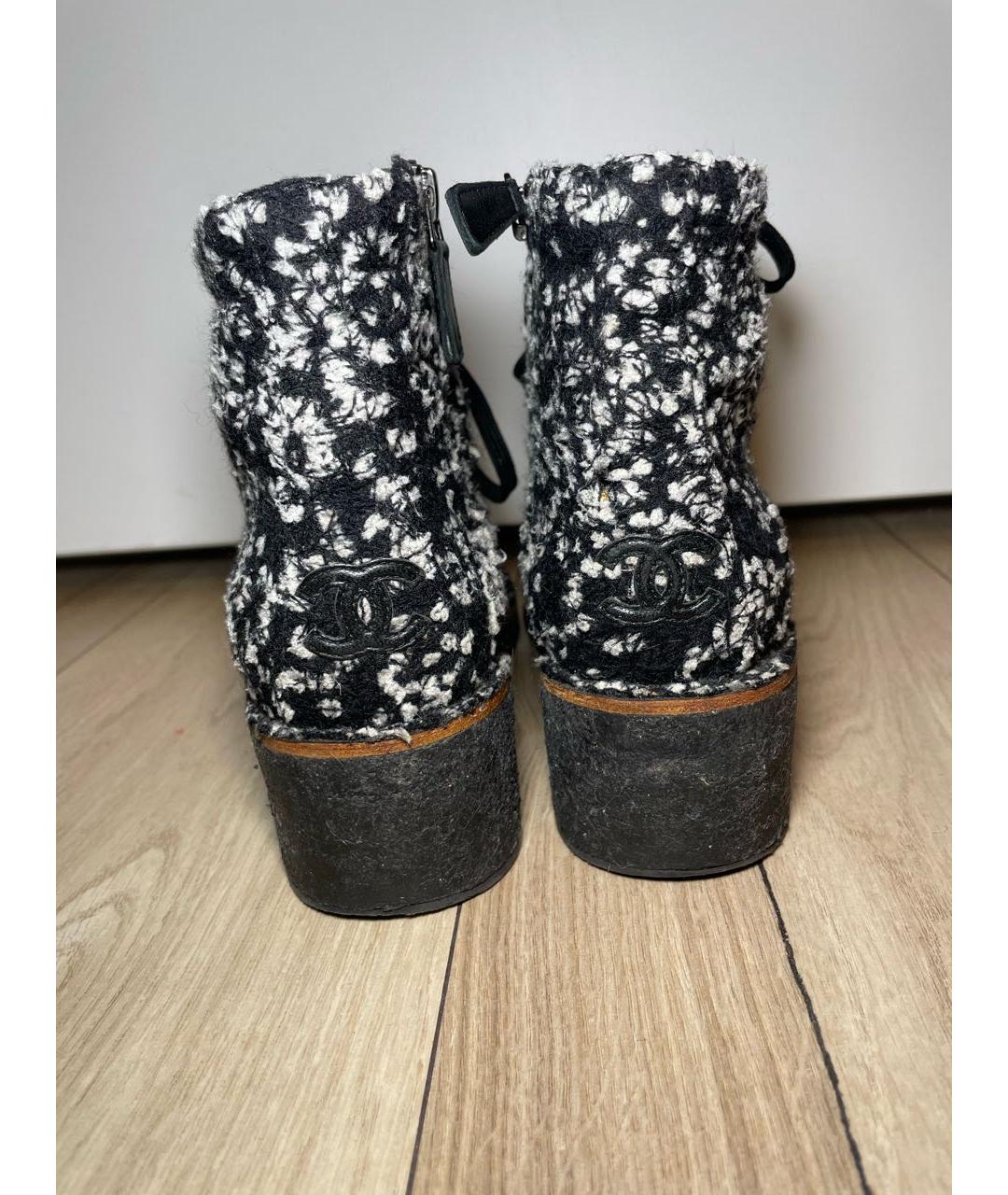 CHANEL Серые текстильные ботинки, фото 5