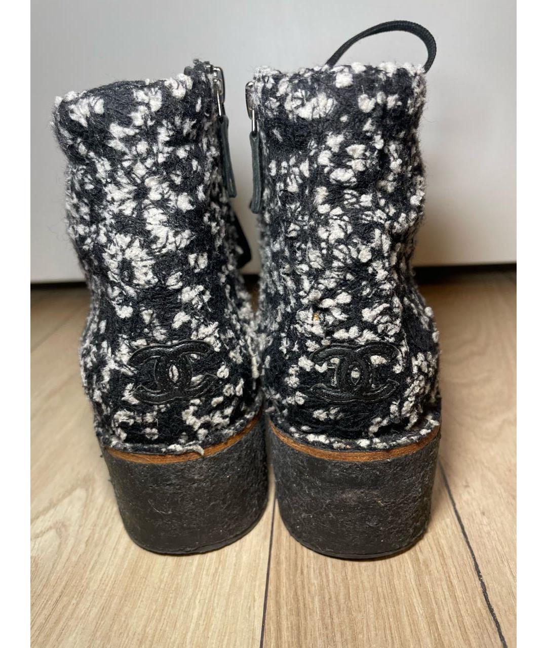 CHANEL Серые текстильные ботинки, фото 8
