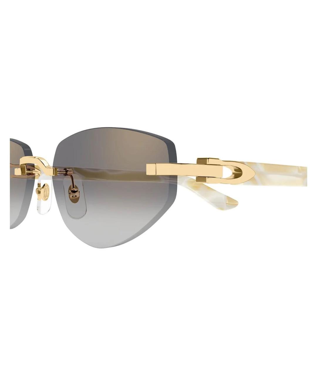 CARTIER Бежевые пластиковые солнцезащитные очки, фото 3