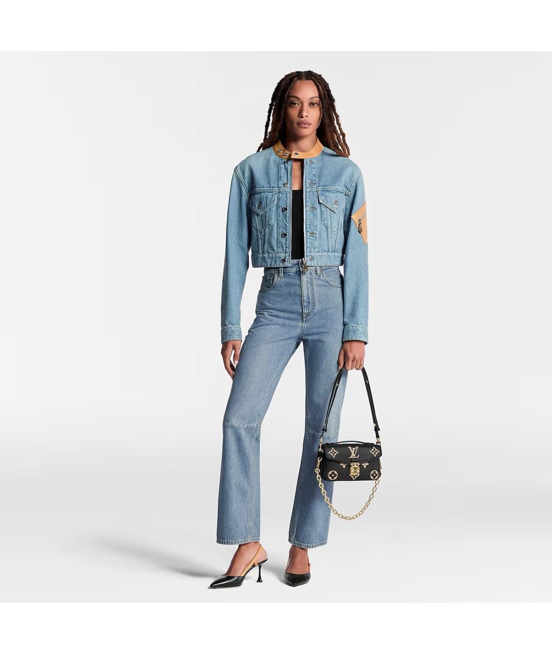 LOUIS VUITTON Черная кожаная сумка через плечо, фото 3