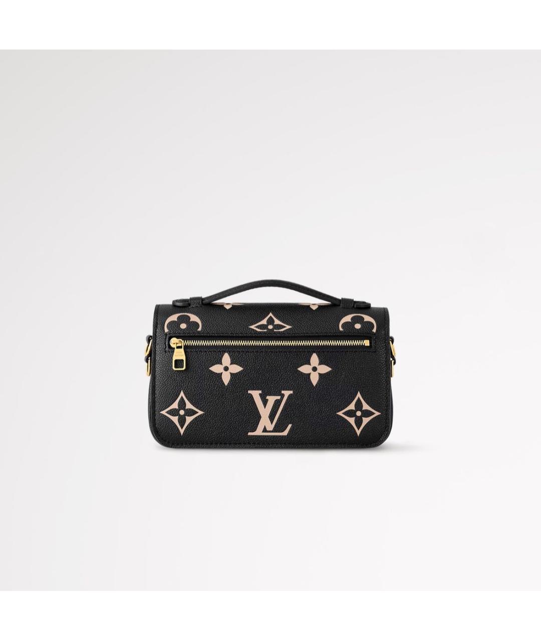 LOUIS VUITTON Черная кожаная сумка через плечо, фото 2