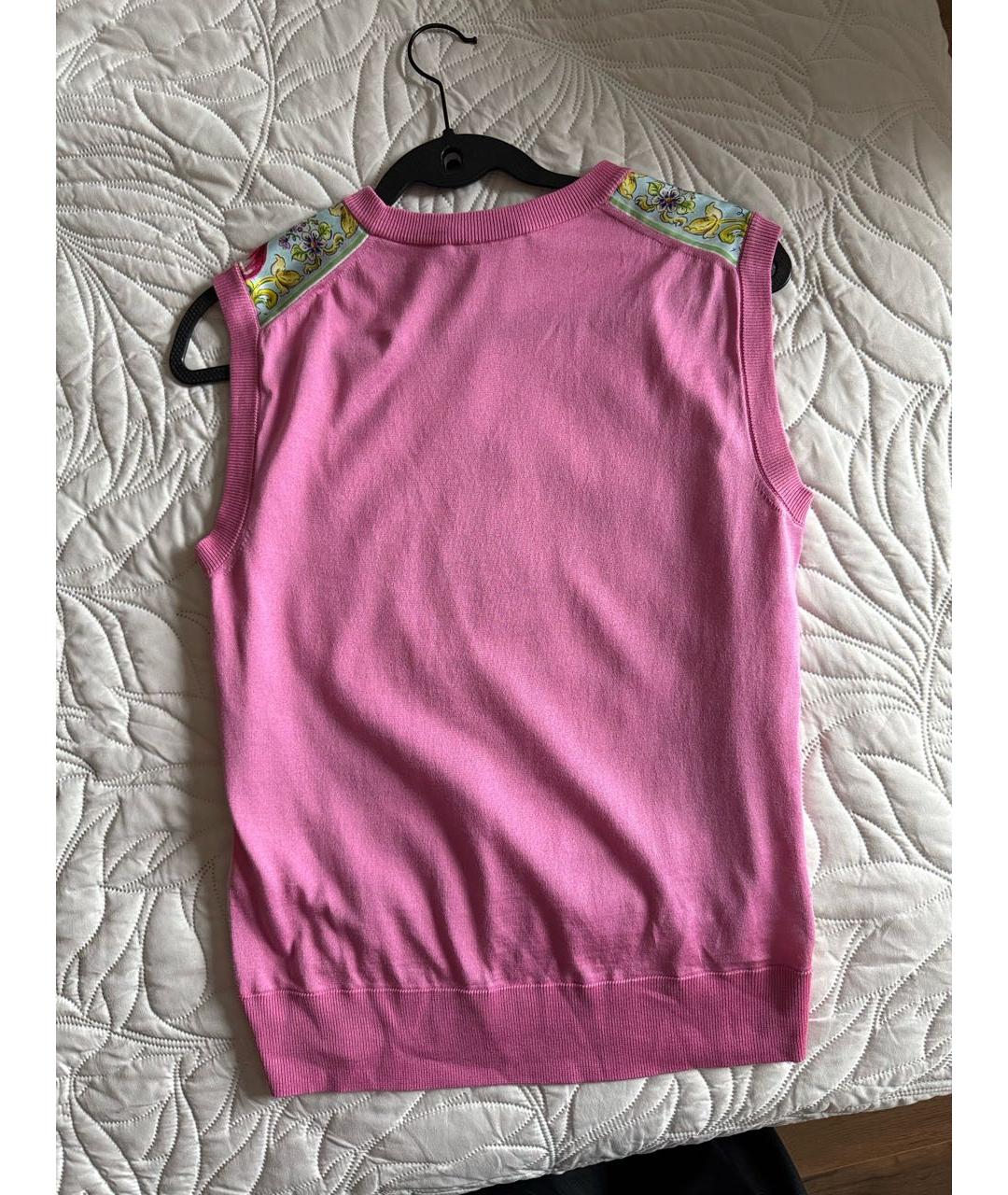 DOLCE&GABBANA Мульти шелковая майка, фото 2