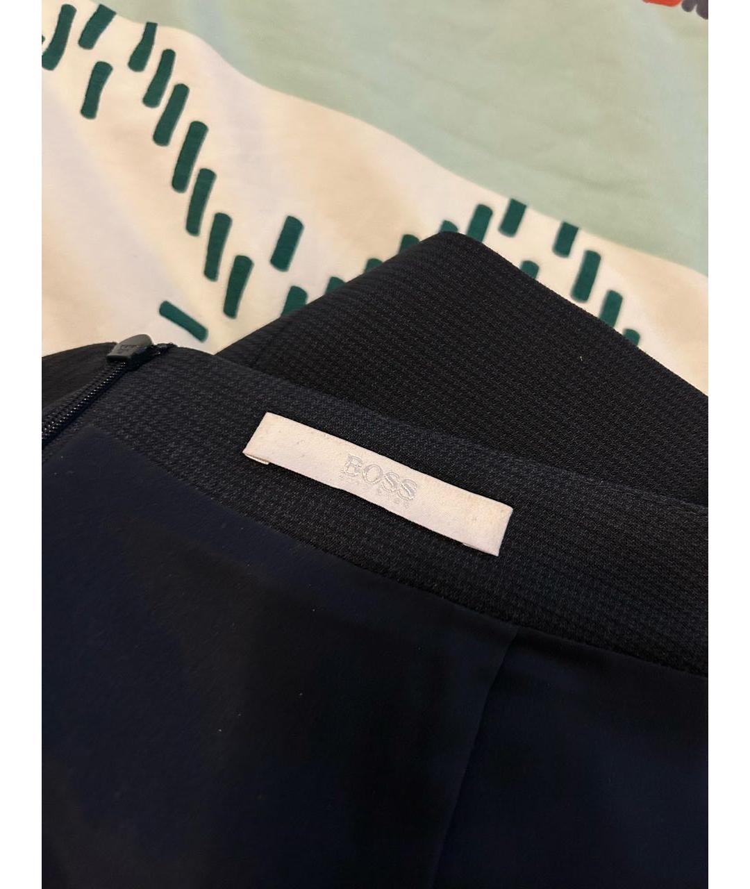 HUGO BOSS Черная шерстяная юбка миди, фото 3