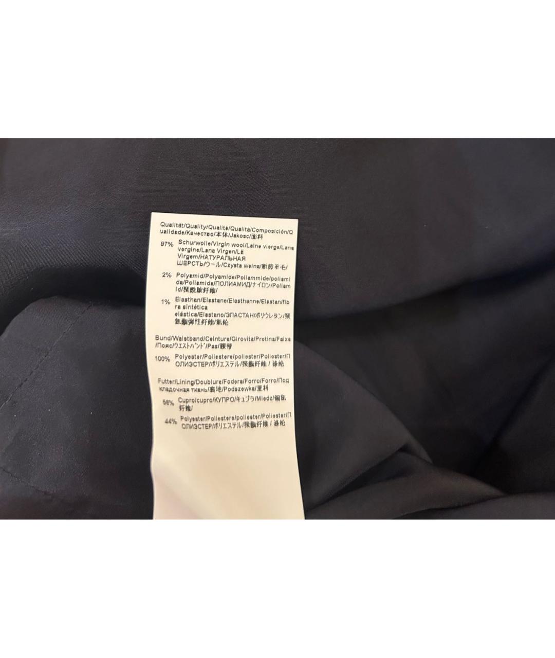 HUGO BOSS Черная шерстяная юбка миди, фото 7