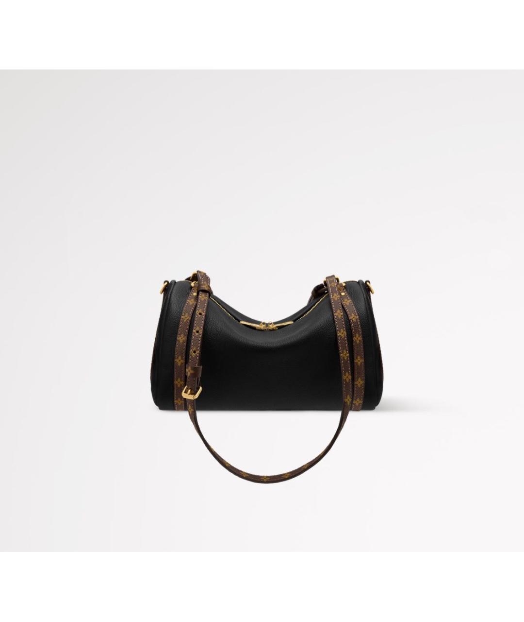 LOUIS VUITTON Черная кожаная сумка через плечо, фото 2