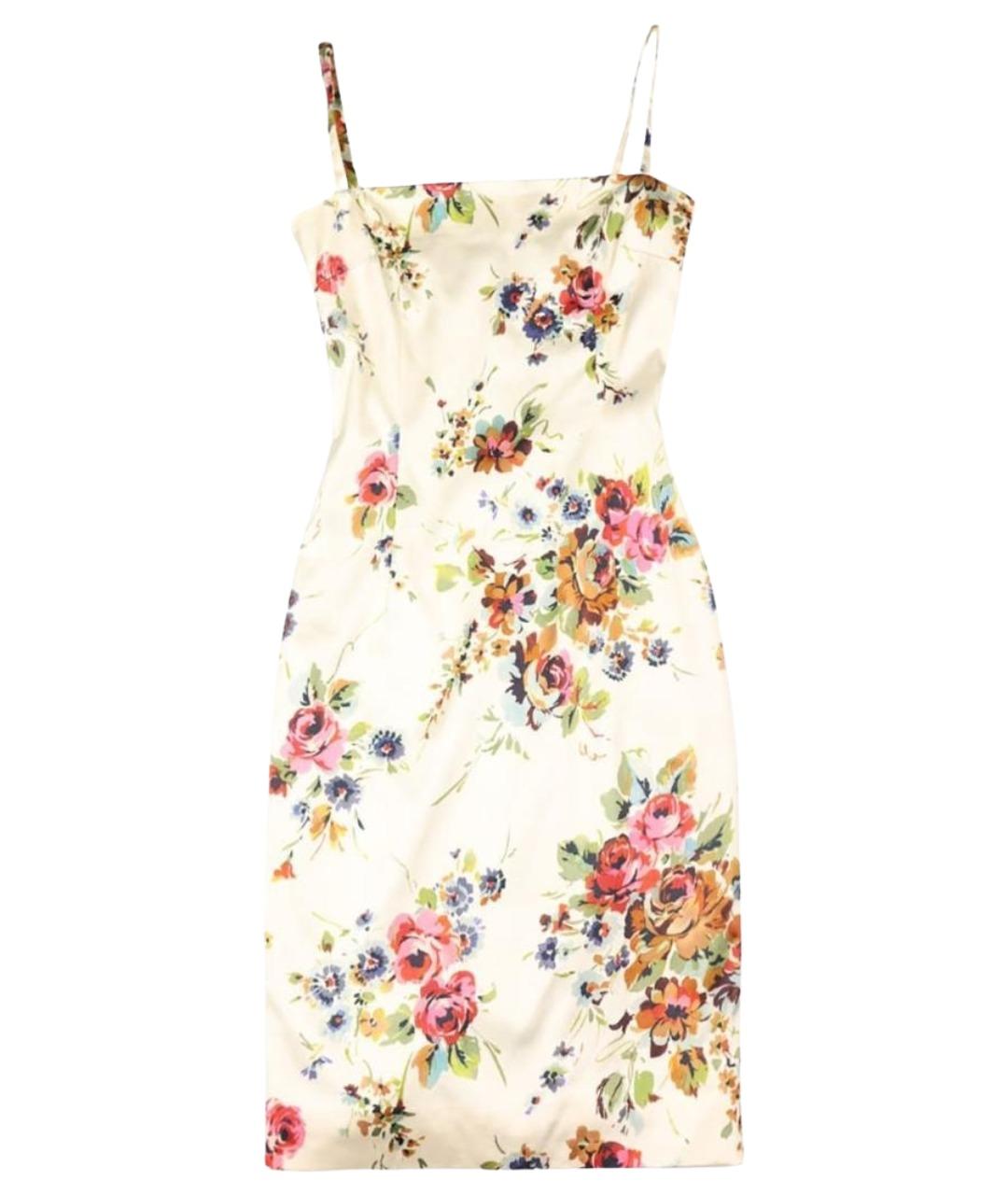 DOLCE&GABBANA Бежевое ацетатное повседневное платье, фото 1