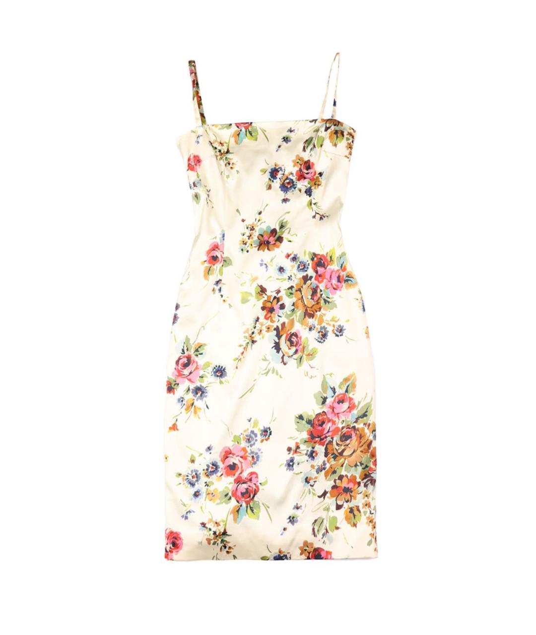 DOLCE&GABBANA Бежевое ацетатное повседневное платье, фото 8