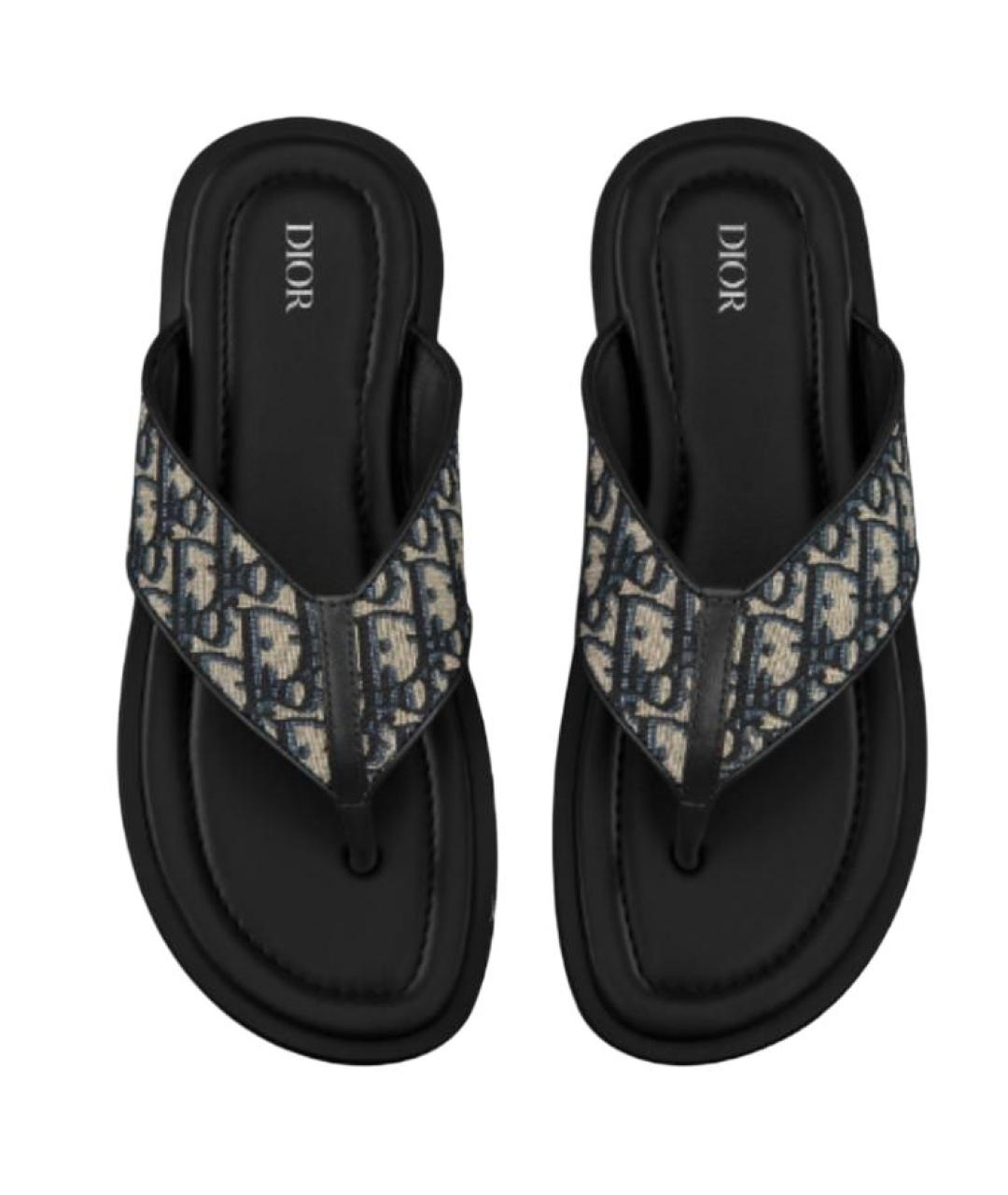 CHRISTIAN DIOR Черные шлепанцы, фото 4