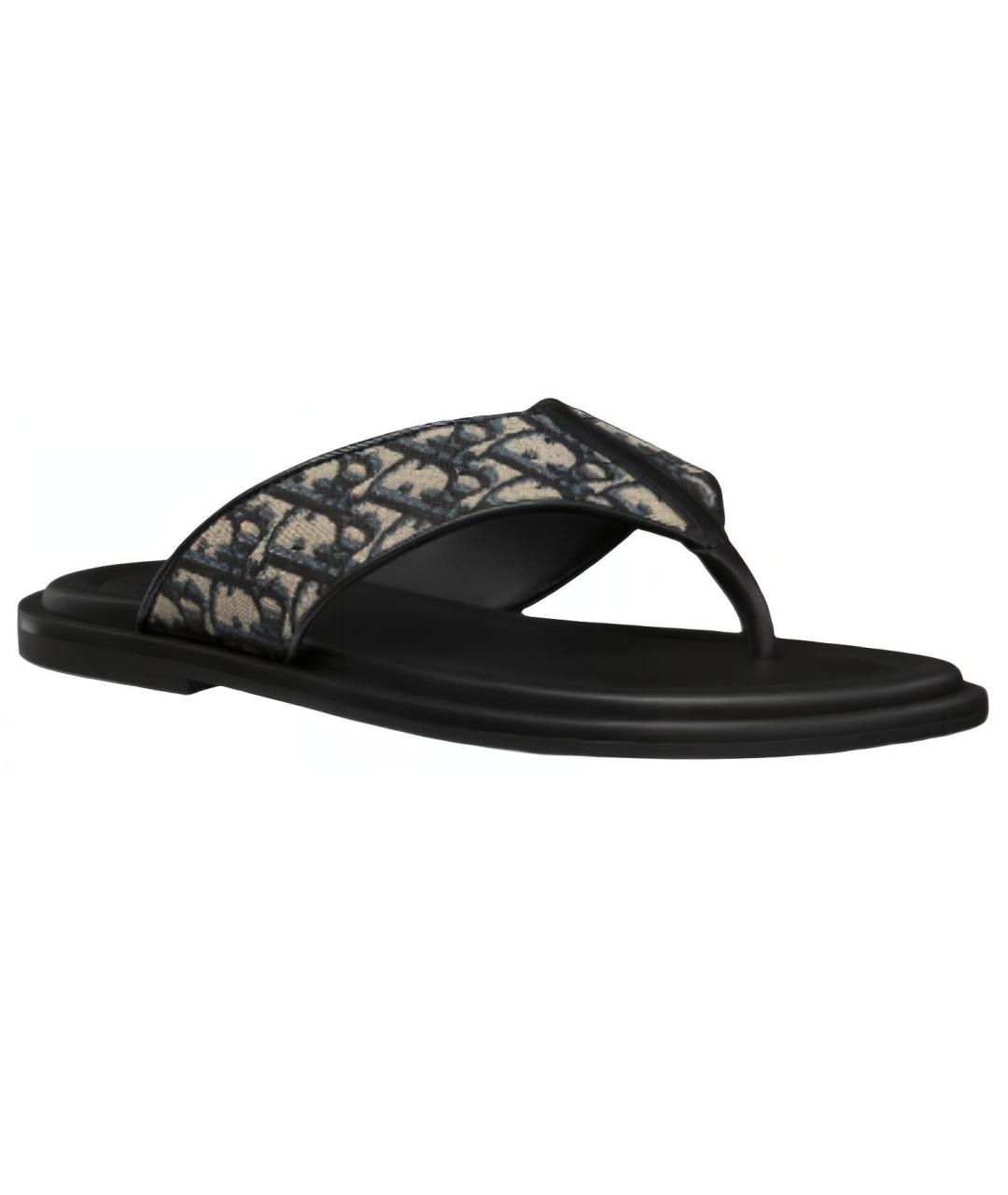 CHRISTIAN DIOR Черные шлепанцы, фото 3