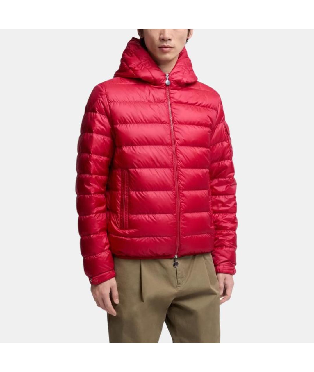 MONCLER Красный пуховик, фото 2