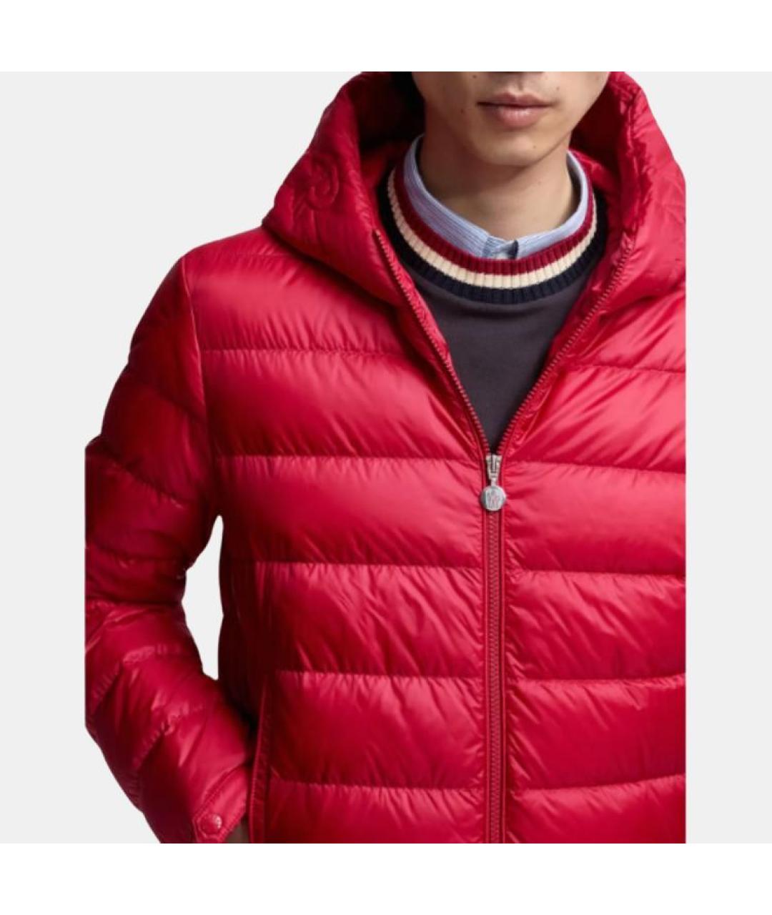MONCLER Красный пуховик, фото 5