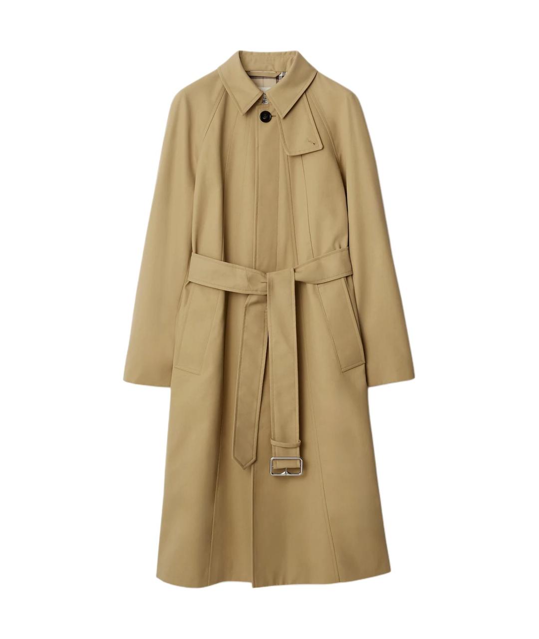 BURBERRY Бежевый хлопковый тренч/плащ, фото 2