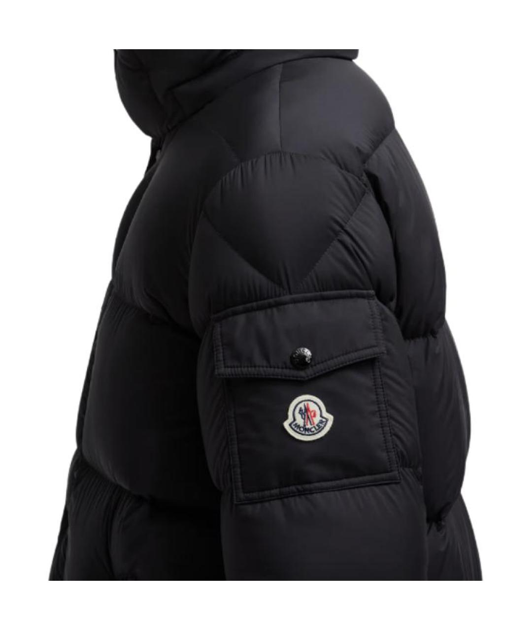 MONCLER Черный полиамидовый пуховик, фото 2