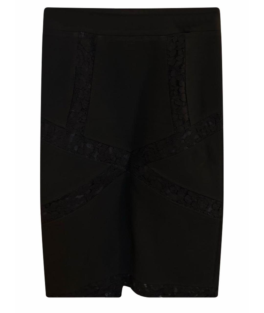 CAVALLI CLASS Черная полиэстеровая юбка миди, фото 1