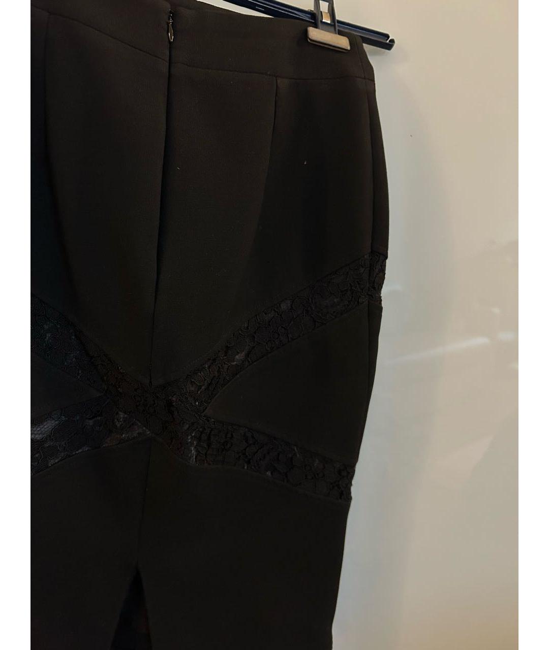 CAVALLI CLASS Черная полиэстеровая юбка миди, фото 4