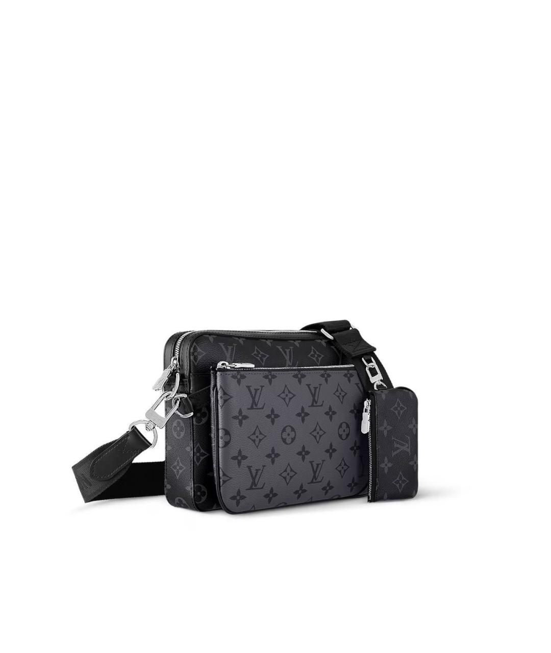 LOUIS VUITTON Антрацитовая сумка на плечо, фото 3