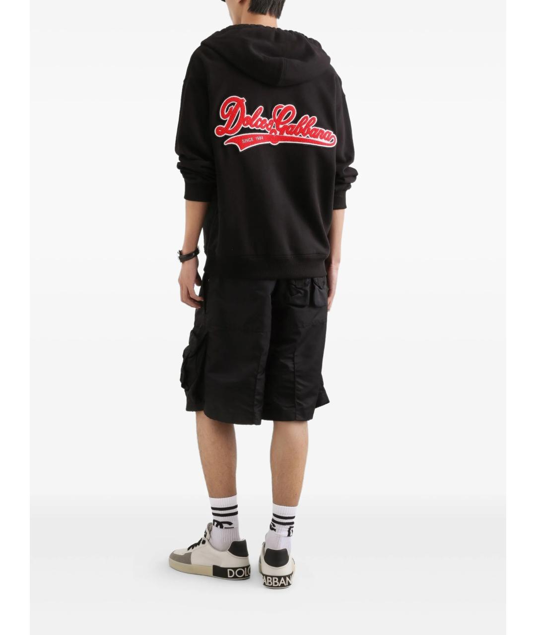 DOLCE&GABBANA Черная хлопковая футболка, фото 3