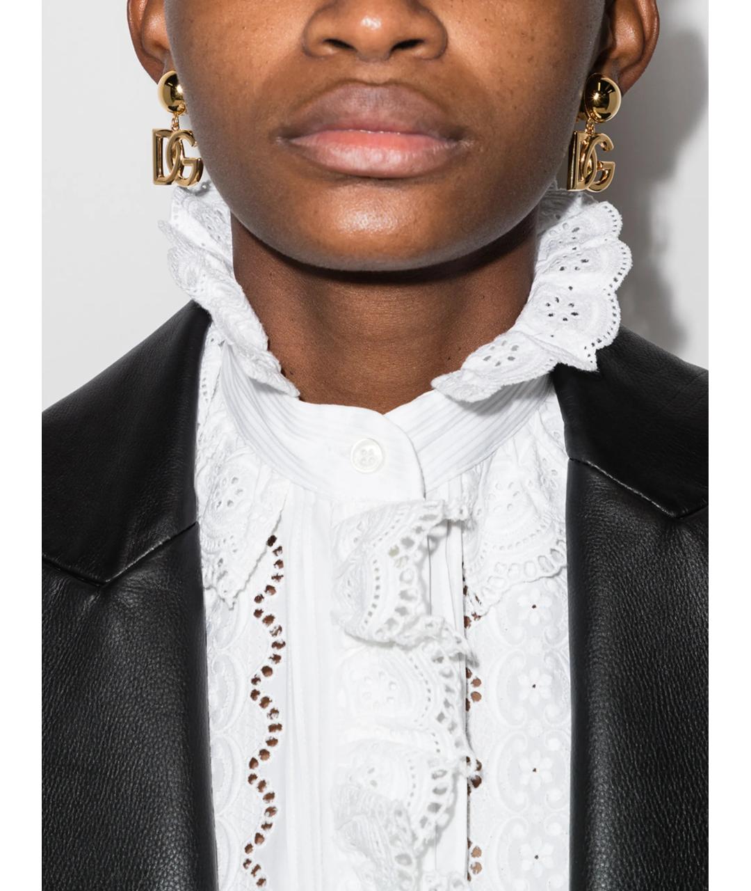 DOLCE&GABBANA Золотые металлические серьги, фото 2