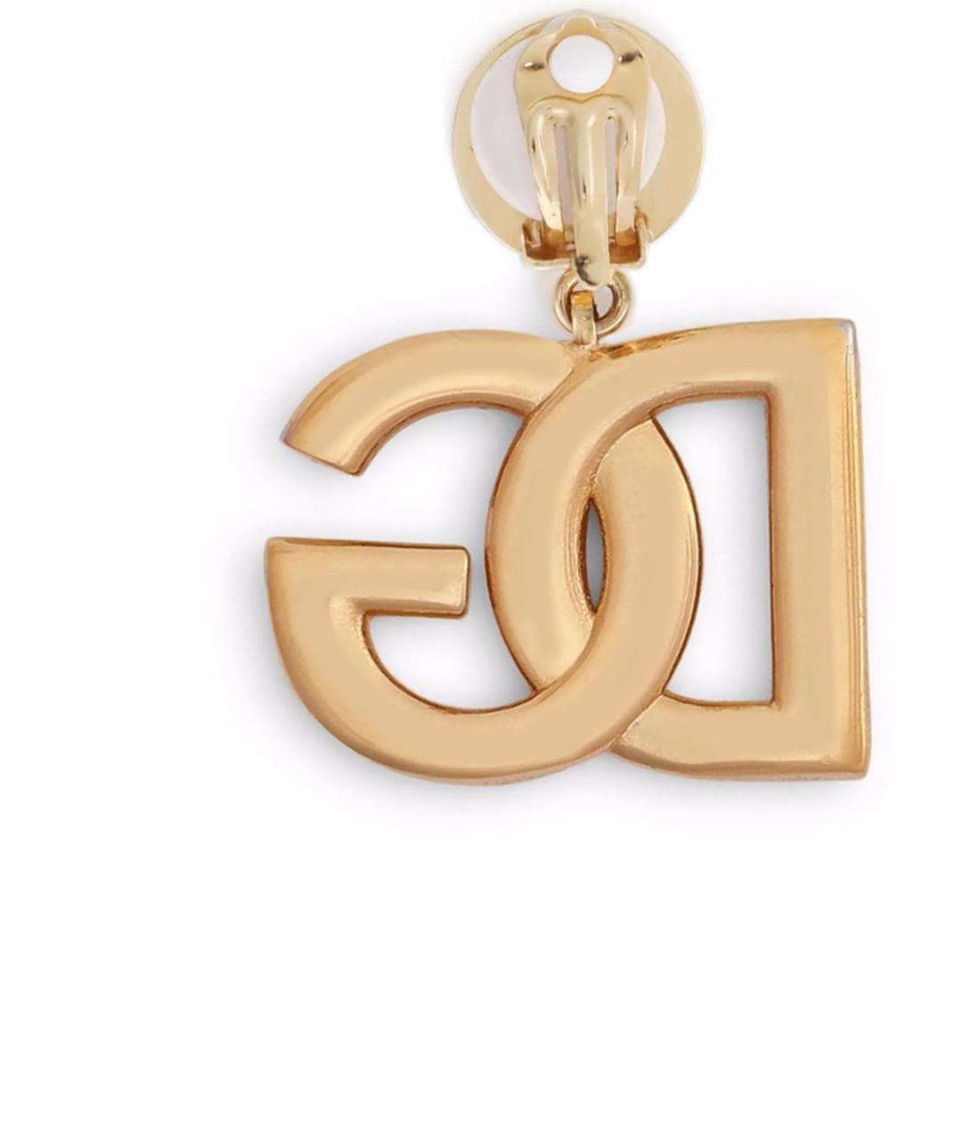 DOLCE&GABBANA Золотые металлические серьги, фото 3