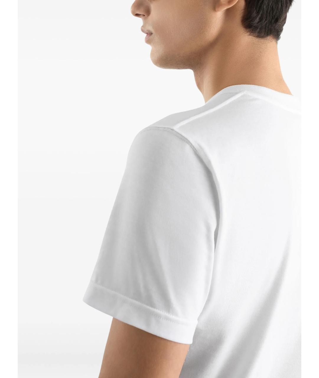 DOLCE&GABBANA Белая хлопковая футболка, фото 4