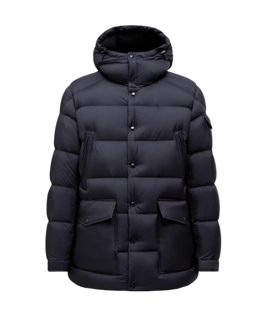 MONCLER Темно-синий пуховик, фото 1