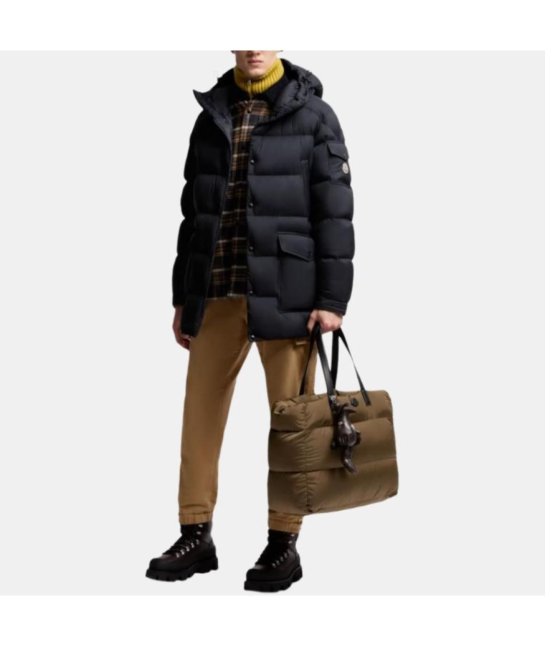 MONCLER Темно-синий пуховик, фото 2