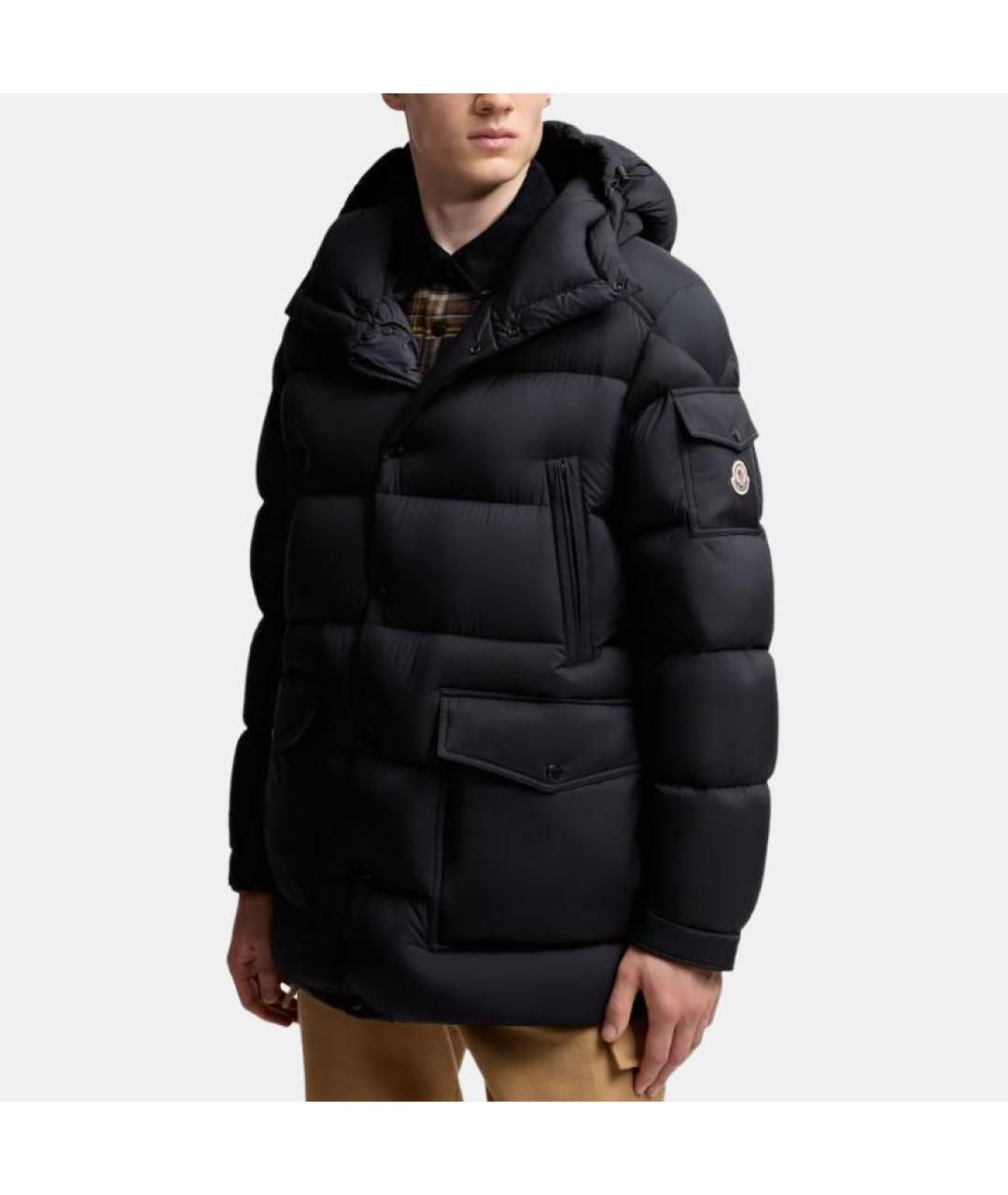 MONCLER Темно-синий пуховик, фото 5