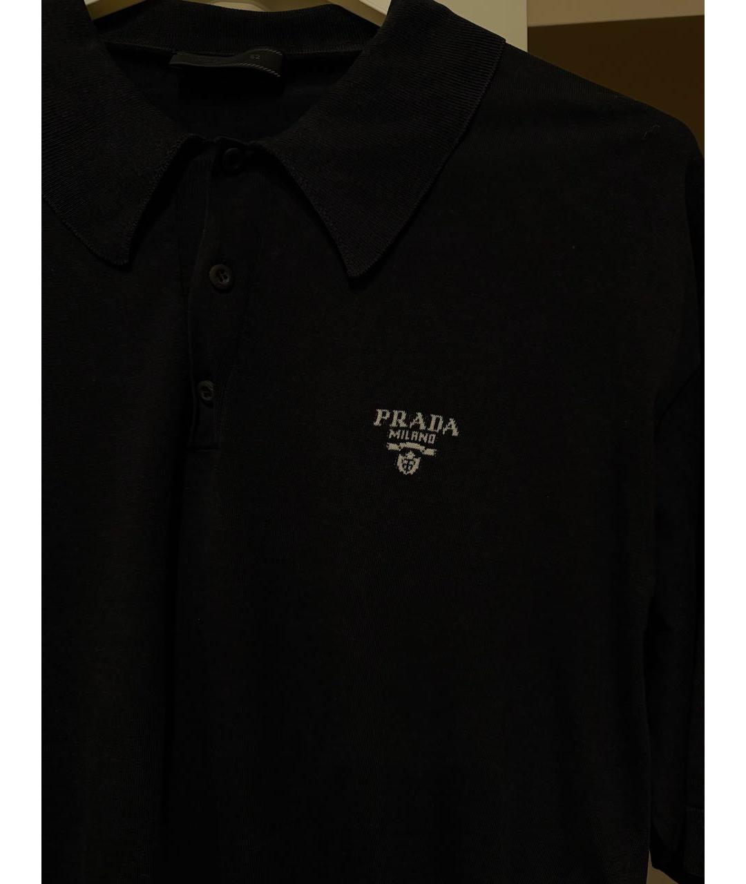 PRADA Черное поло с коротким рукавом, фото 3