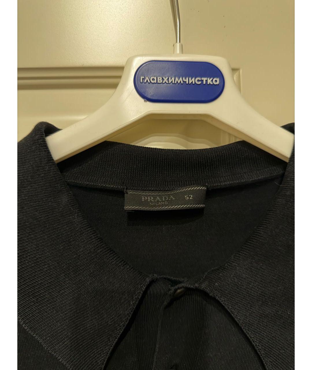 PRADA Черное поло с коротким рукавом, фото 2