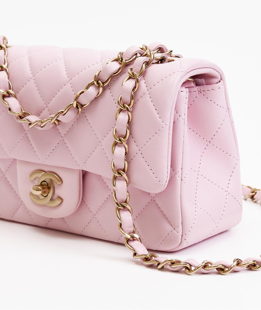 CHANEL Розовая кожаная сумка через плечо, фото 2
