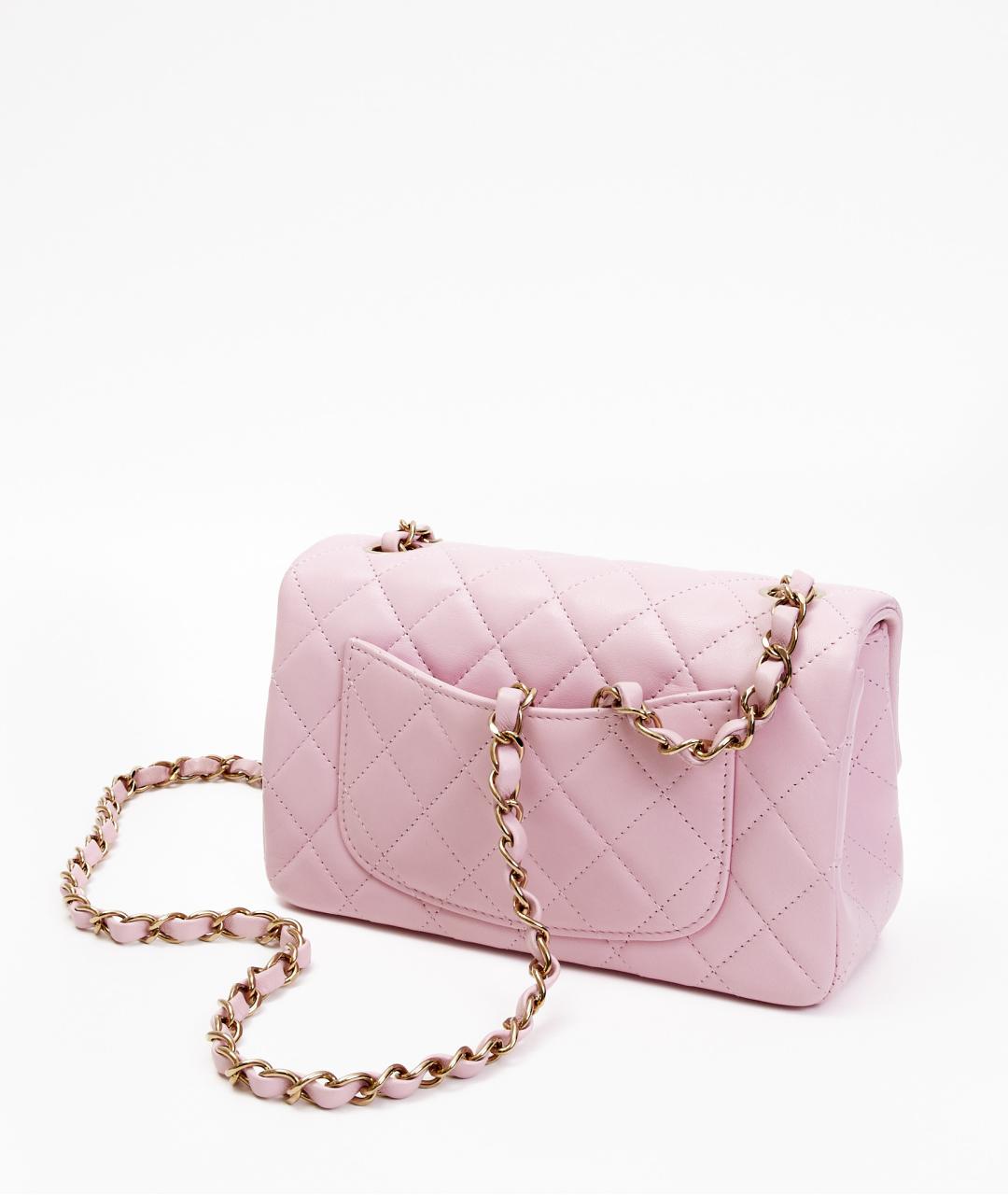 CHANEL Розовая кожаная сумка через плечо, фото 3