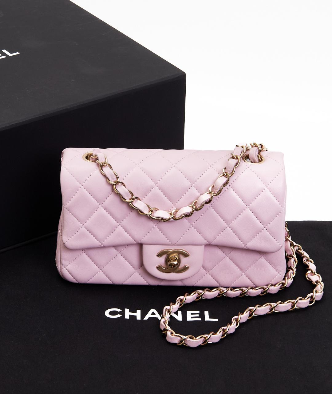 CHANEL Розовая кожаная сумка через плечо, фото 5