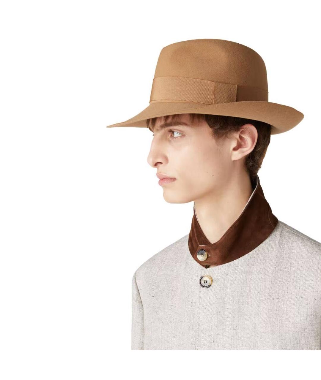 LORO PIANA Бежевая шляпа, фото 2