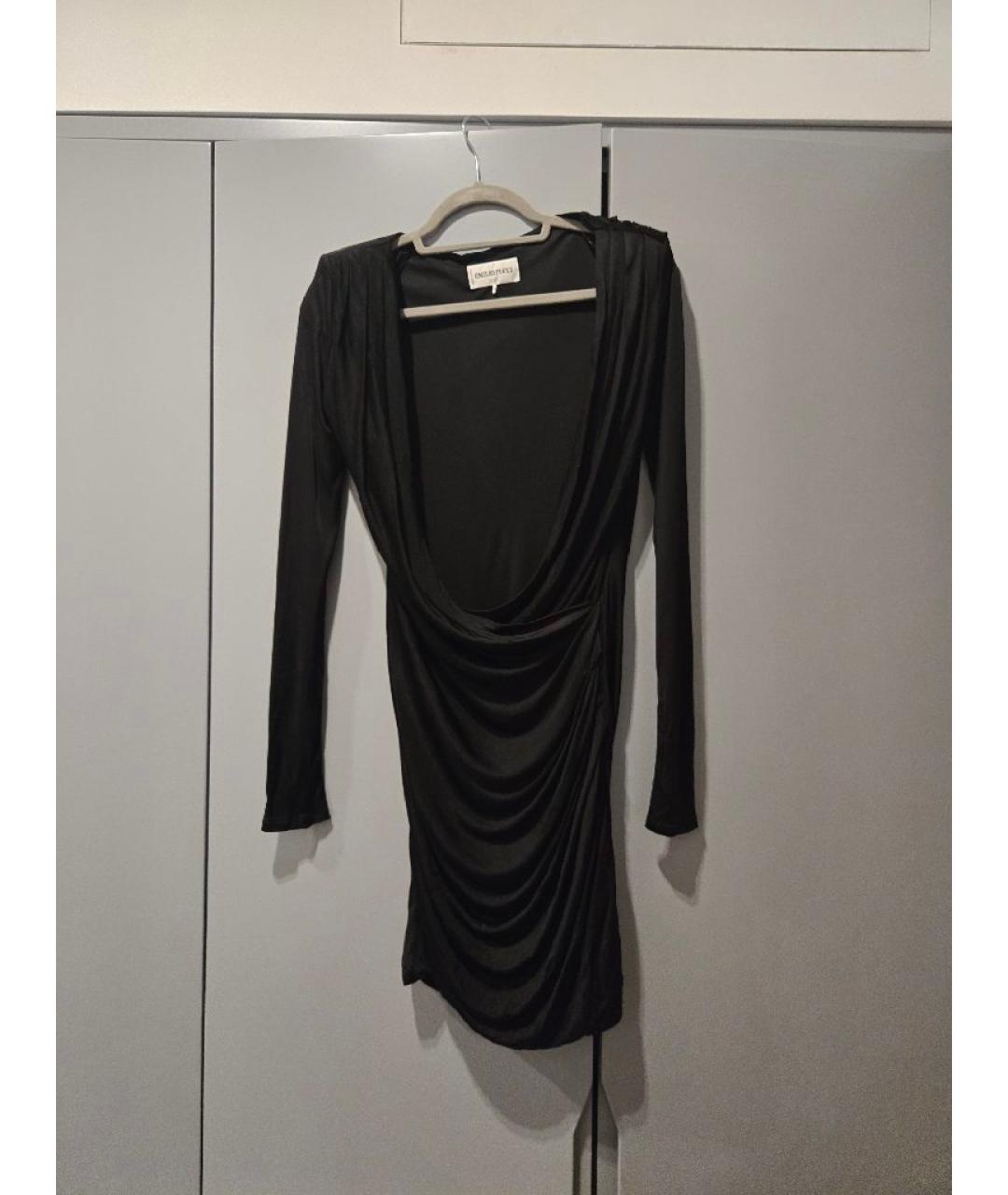 EMILIO PUCCI Черное вискозное коктейльное платье, фото 7