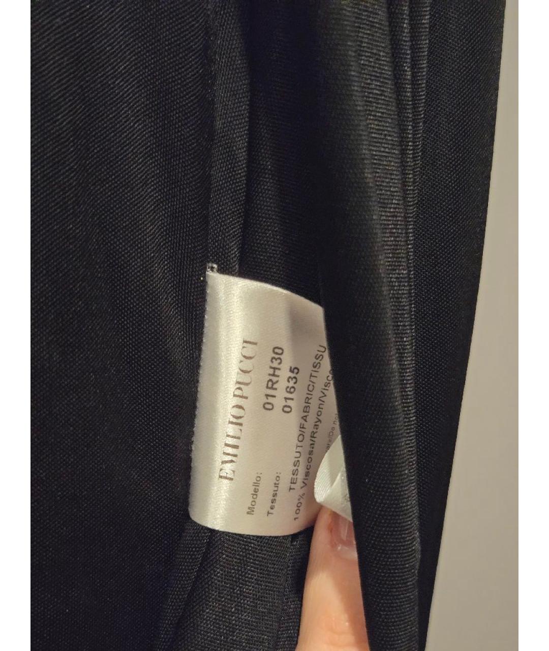 EMILIO PUCCI Черное вискозное коктейльное платье, фото 5