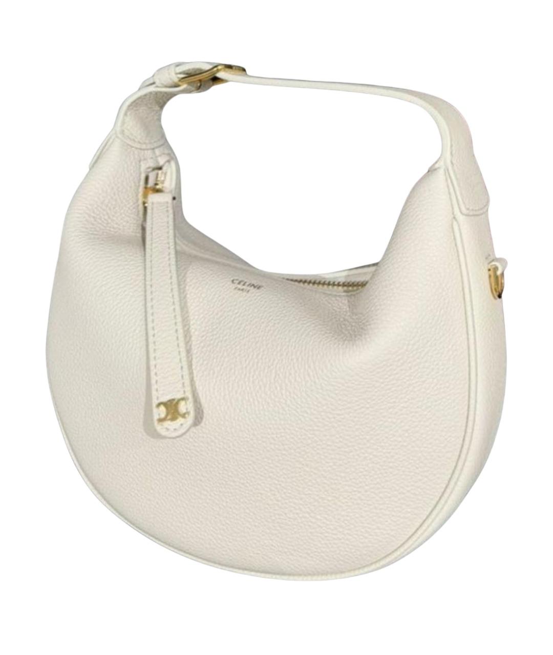 CELINE Белая кожаная сумка через плечо, фото 1
