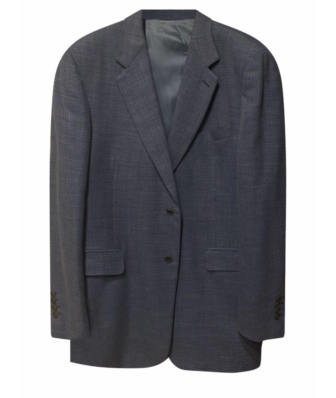 CANALI Синий шерстяной пиджак, фото 1
