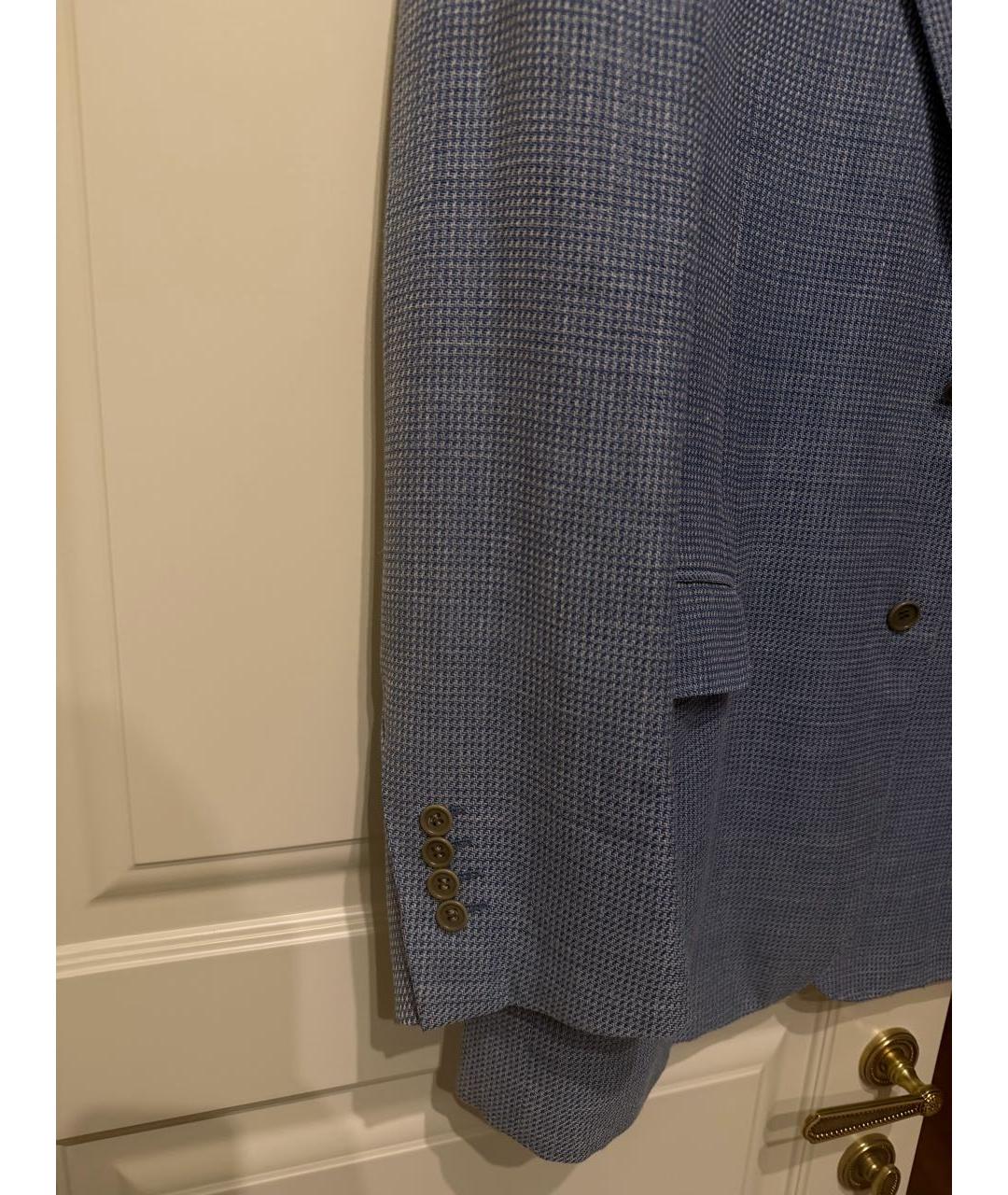 CANALI Синий шерстяной пиджак, фото 3