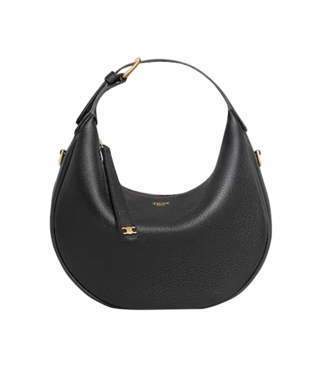 CELINE Черная кожаная сумка через плечо, фото 3