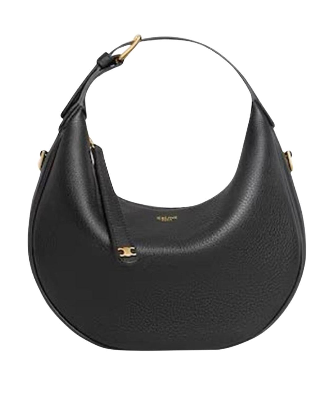 CELINE Черная кожаная сумка через плечо, фото 1